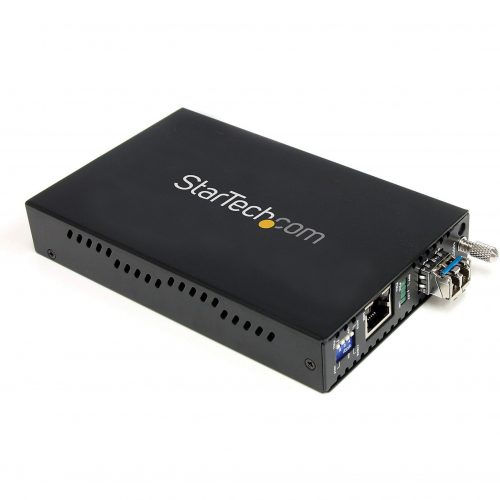 Startech .com 1000 Mbps Gigabit Single Mode Fiber Media Converter LC 40 kmConvert and extend a Gigabit Ethernet connection up to 24.8 mil… ET1000S40LC2
