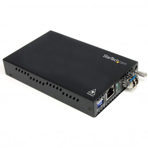 Startech .com Fiber Media Converter Gigabit 1000Mbps MM Fibre LC 550mConvert and extend a Gigabit Ethernet connection up to 550 m / 1804 ft… ET91000LC2