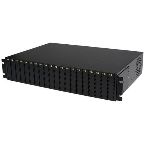 Startech .com 20-Slot 2U Rack Mount Media Converter Chassis for ET Series 2Add an un-managed, 20-slot media converter chassis to your rack or… ETCHS2U