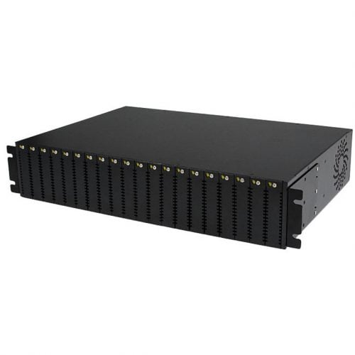 Startech .com 20-Slot 2U Rack Mount Media Converter Chassis for ET Series 2Add an un-managed, 20-slot media converter chassis to your rack or… ETCHS2U