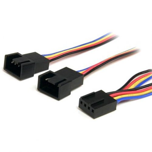 Startech Star Tech.com 12in 4 Pin PWM Fan Extension Power Y CableF/MConnect two 4-pin (PWM) Fans to a Single Connector on the Power Supply1f… FAN4SPLIT12