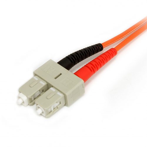 Startech .com 2m Fiber Optic CableMultimode Duplex 62.5/125LSZHLC/SCOM1LC to SC Fiber Patch CableConnect fiber network devices… FIBLCSC2