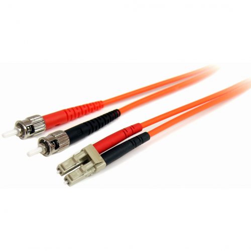 Startech .com 1m Fiber Optic CableMultimode Duplex 62.5/125LSZHLC/STOM1LC to ST Fiber Patch CableConnect fiber network devices… FIBLCST1