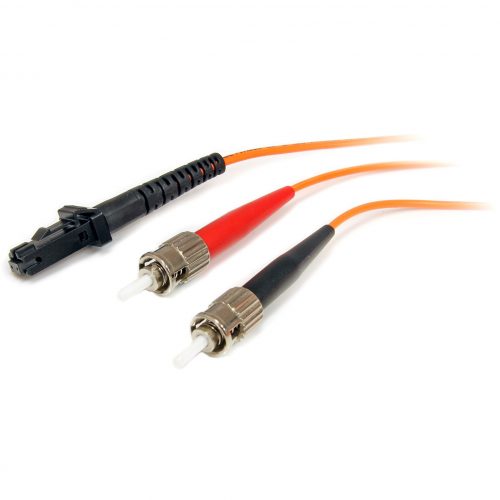 Startech .com 1m Fiber Optic CableMultimode Duplex 62.5/125LSZHMTRJ/STOM1MTRJ to ST Fiber Patch CableConnect fiber network dev… FIBMTST1