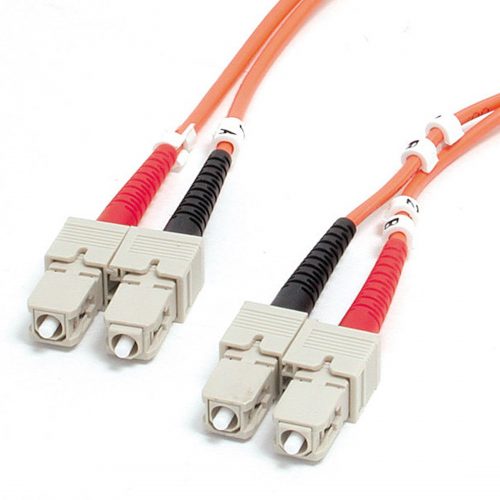 Startech .com 1m Fiber Optic CableMultimode Duplex 62.5/125LSZHSC/SCOM1SC to SC Fiber Patch CableConnect fiber network devices… FIBSCSC1
