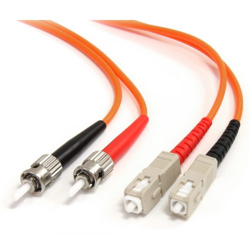 Startech .com 1m Fiber Optic CableMultimode Duplex 62.5/125LSZHST /SCOM1ST to SC Fiber Patch CableConnect fiber network device… FIBSTSC1