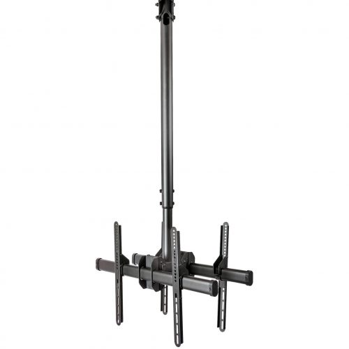 Startech .com Dual TV Ceiling MountBack-to-Back Hanging Dual Screen VESA Pole Mount for 32″-75″ TVsHeight Adjustable Telescopic PoleAd… FPCEILBTB