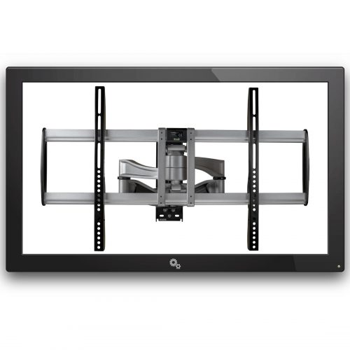 Startech .com Full Motion TV Wall Mount for 32″-75″ VESA Display, Heavy Duty Articulating Adjustable Large TV Wall Mount Bracket, SilverFull-m… FPWARPS