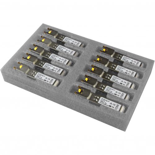 Startech .com Cisco GLC-T Compatible SFP Module 10 Pack1000BASE-T1GE Gigabit Ethernet SFP SFP to RJ45 Cat6/Cat5e Transceiver100mCi… GLCT10PKST