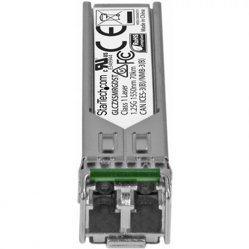 Startech .com Cisco GLC-ZX-SM-RGD Compatible SFP Module1000BASE-ZX1GE Gigabit Ethernet 1GbE Single Mode Fiber SMF Optic Transceiver -… GLCZXSMRGDST