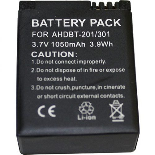 Battery Technology BTI  PackFor Camera Rechargeable1050 mAh3.7 V DC GPRO-AHDBT-201-301