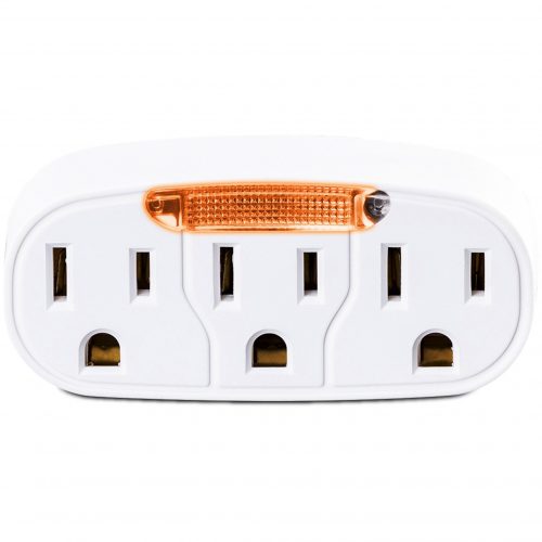 Cyber Power GT300L Straight Outlet AdapterNEMA 5-15R Outlet, NEMA 5-15P Plug Type, Straight Plug Style, White GT300L