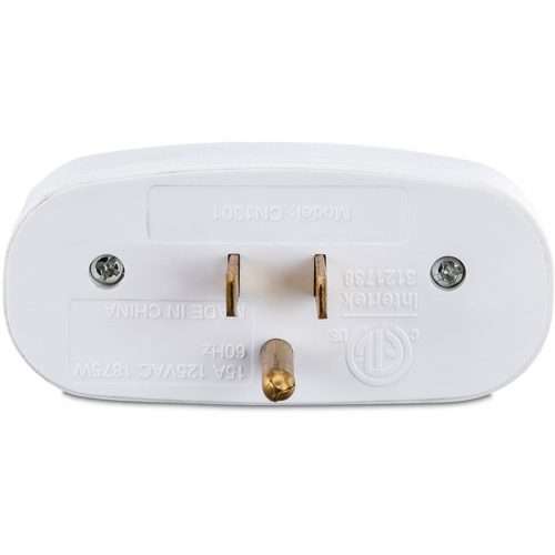 Cyber Power GT300L Straight Outlet AdapterNEMA 5-15R Outlet, NEMA 5-15P Plug Type, Straight Plug Style, White GT300L