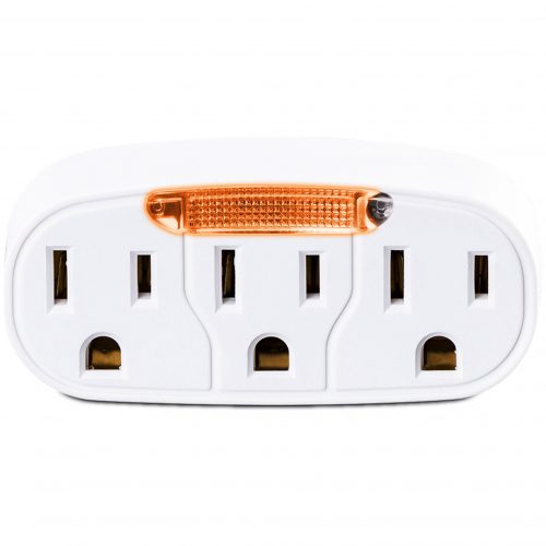 Cyber Power GT300L Straight Outlet AdapterNEMA 5-15R Outlet, NEMA 5-15P Plug Type, Straight Plug Style, White GT300L