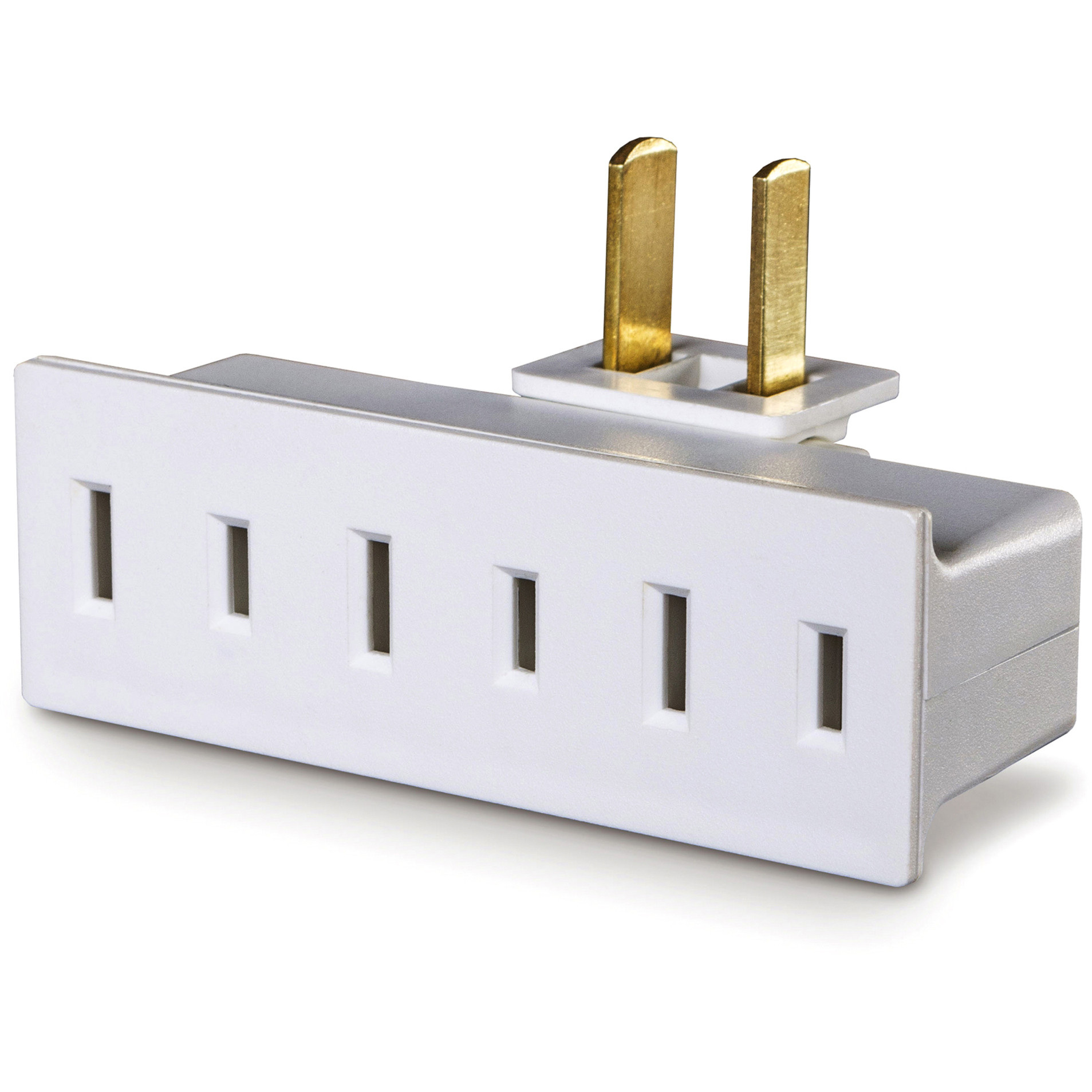Cyber Power GT300P Straight Outlet AdapterNEMA 1-15R Outlet, NEMA 1-15P Plug Type, Straight Plug Style, White GT300P