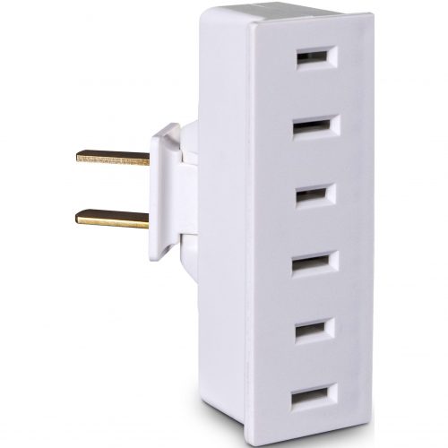Cyber Power GT300P Straight Outlet AdapterNEMA 1-15R Outlet, NEMA 1-15P Plug Type, Straight Plug Style, White GT300P