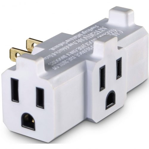 Cyber Power GT300RC2 Straight Outlet AdapterNEMA 5-15R Outlet, NEMA 5-15P Plug Type, Straight Plug Style, White GT300RC2