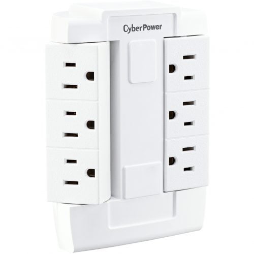 Cyber Power GT600P Wall Tap OutletNEMA 5-15R Outlet, NEMA 5-15P Plug Type, Wall Tap Plug Style, White GT600P