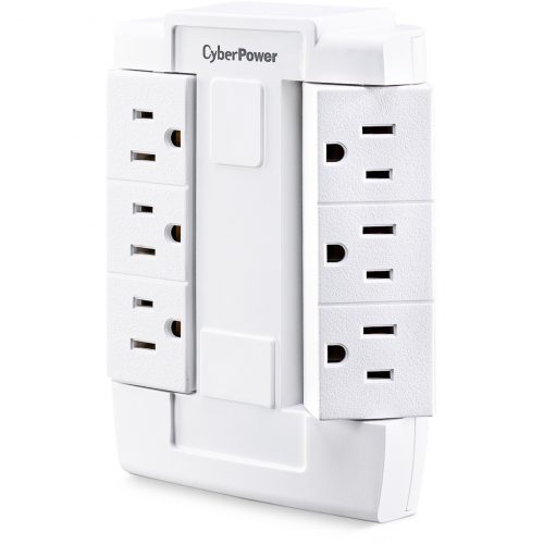 Cyber Power GT600P Wall Tap OutletNEMA 5-15R Outlet, NEMA 5-15P Plug Type, Wall Tap Plug Style, White GT600P
