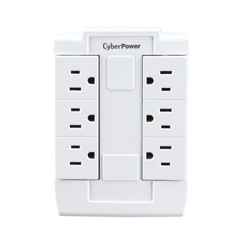 Cyber Power GT600P Wall Tap OutletNEMA 5-15R Outlet, NEMA 5-15P Plug Type, Wall Tap Plug Style, White GT600P