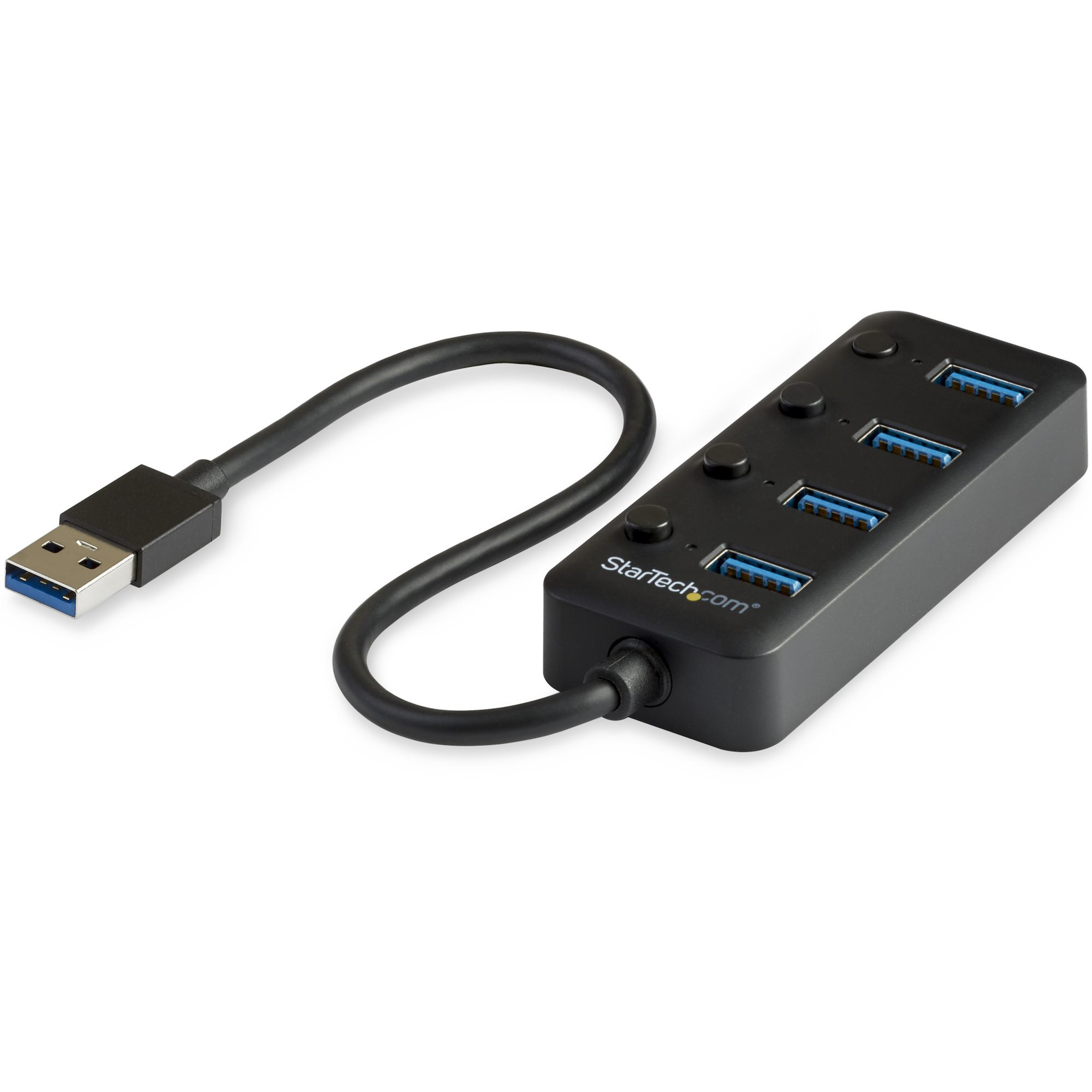 Startech .com 4 Port USB 3.0 HubUSB Type-A to 4x USB-A with Individual On/Off Port SwitchesSuperSpeed 5Gbps USB 3.1 Gen 1Bus Power4… HB30A4AIB