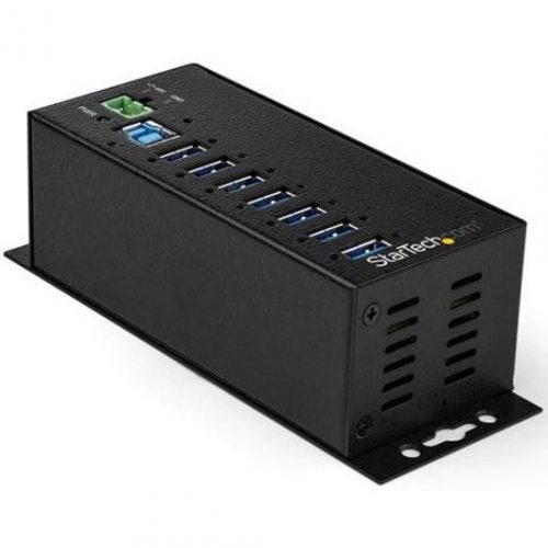 Startech .com 7 Port USB Hub w/ Power AdapterMetal Industrial USB 3.0 Data HubDin Rail, Wall & Desk Mountable USB 3.1 Gen 1 5Gbps HubI… HB30A7AME