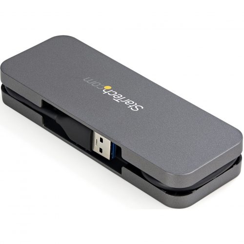 Startech .com 4 Port USB 3.0 Hub, 4x USB-A, 5Gbps Laptop/Desktop USB Type-A Hub, USB Bus Powered, 28cm Long Cable with Cable ManagementPorta… HB30AM4AB