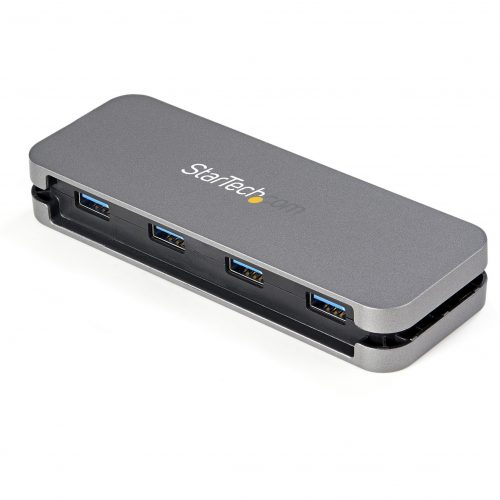 Startech .com 4 Port USB 3.0 Hub, 4x USB-A, 5Gbps Laptop/Desktop USB Type-A Hub, USB Bus Powered, 28cm Long Cable with Cable ManagementPorta… HB30AM4AB