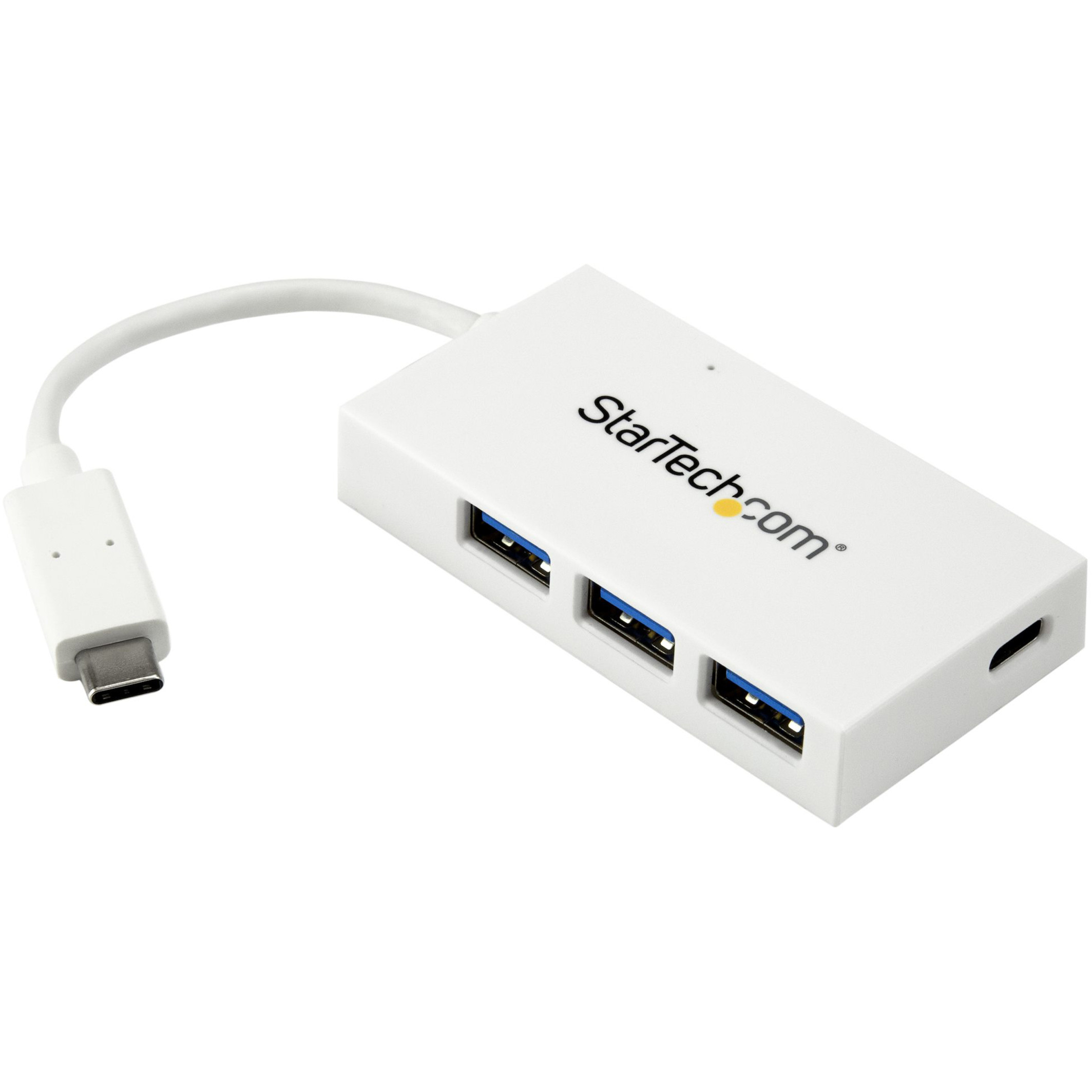 Startech .com 4 Port USB C Hub with 1x USB-C & 3x USB-A (SuperSpeed 5Gbps)USB Bus PoweredPortable/Laptop USB 3.0 Type-C HubWhite -… HB30C3A1CFBW