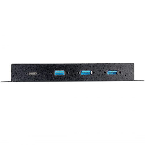 Startech .com 4 Port USB C Hub 10GbpsMetal Industrial USB 3.2/3.1 Gen 2 Type-C Hub3A/1CUSB-C or USB-A HostMountableESD/Surge -… HB31C3A1CME