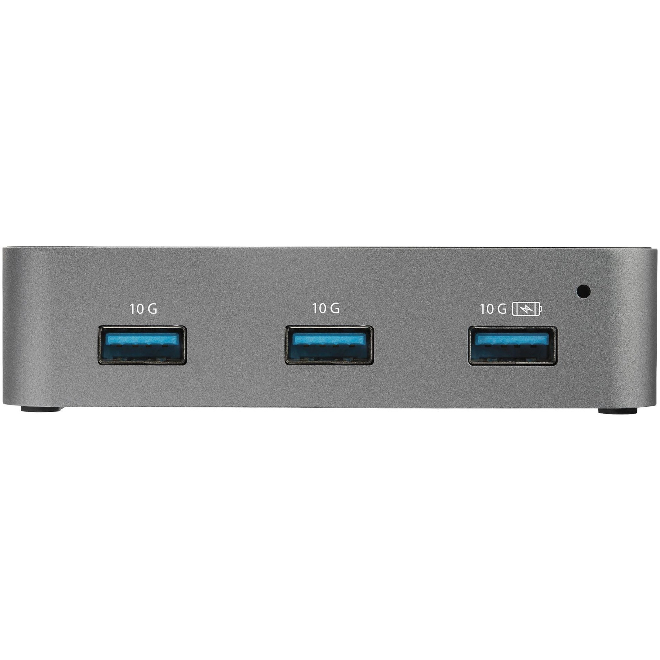 Startech .com 4 Port USB C Hub with Power Adapter, USB 3.1/3.2 Gen 2  (10Gbps), 4x USB Type A, Self Powered, Fast Charge Port, Mountable4-Port