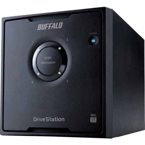 Buffalo Technology DriveStation Quad USB 3.0 4-Drive 24 TB Desktop DAS (HD-QH24TU3R5)SATARAID JBOD/0/1/5/104 x 6 TB Drives InstalledBackup… HD-QH24TU3R5