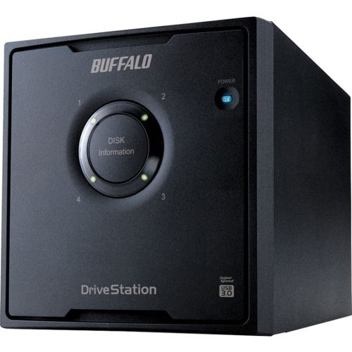 Buffalo Technology DriveStation Quad USB 3.0 4-Drive 8 TB Desktop DAS (HD-QH8TU3R5)USB 3.0SATARAID JBOD/0/1/5/104 x 2 TB Drives Installed -… HD-QH8TU3R5