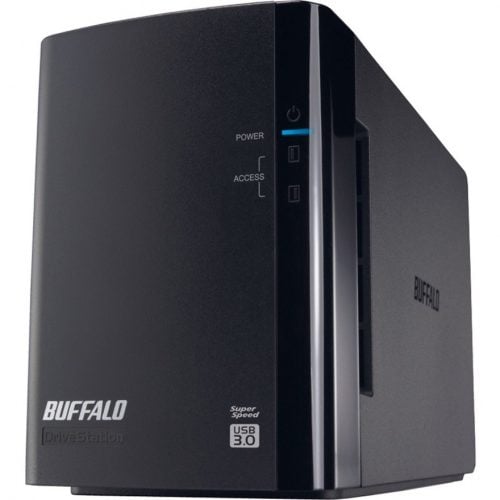 Buffalo Technology DriveStation Duo USB 3.0 2-Drive 4 TB Desktop DAS (HD-WH4TU3R1)SATARAID JBOD/0/12 x 2 TB Drives InstalledBackup Software… HD-WH4TU3R1