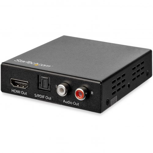 Startech .com 4K HDMI Audio Extractor with 40K 60Hz SupportHDMI Audio De-embedderHDRToslink Optical AudioDual RCA AudioHDMI Audio -… HD202A