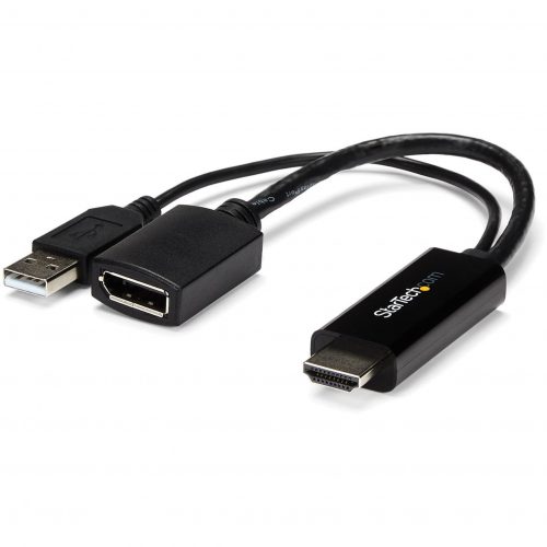 Startech .com HDMI to DisplayPort Adapter4K 30HzHDMI to DisplayPort ConverterCompact HDMI to DP AdapterUSB-PoweredConnect an HDMI la… HD2DP
