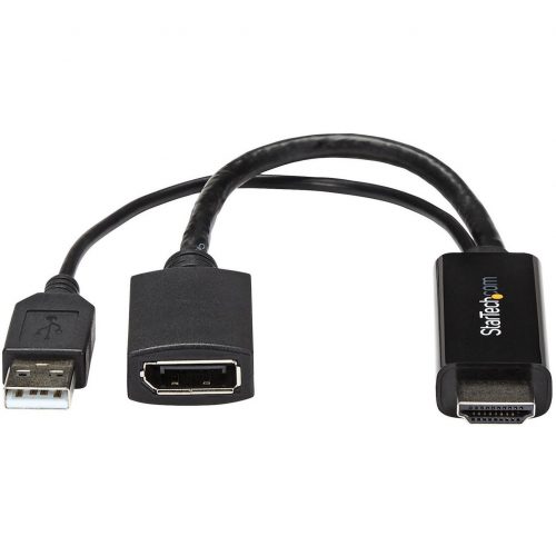 Startech .com HDMI to DisplayPort Adapter4K 30HzHDMI to DisplayPort ConverterCompact HDMI to DP AdapterUSB-PoweredConnect an HDMI la… HD2DP