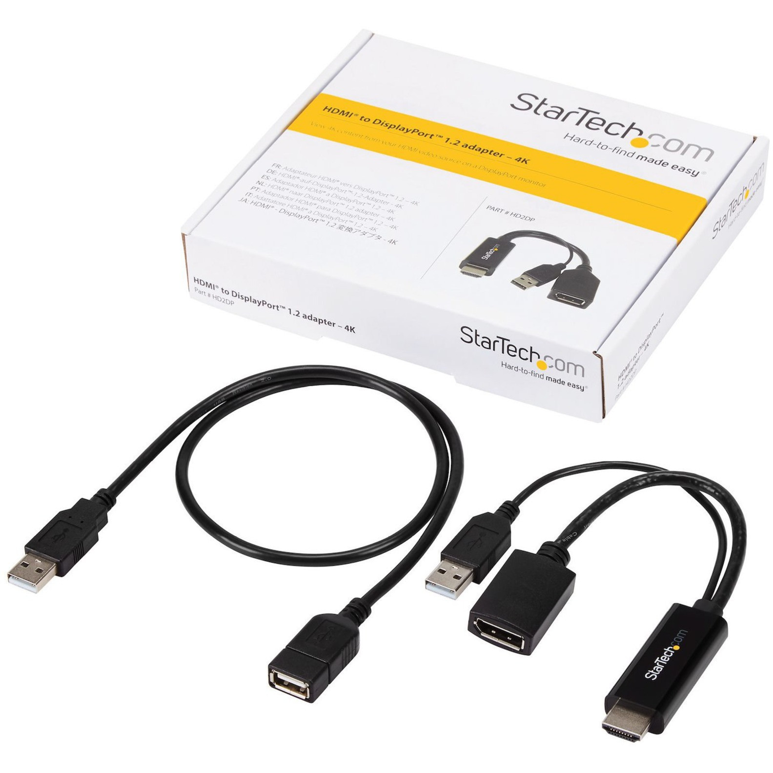 Startech .com HDMI to DisplayPort Adapter4K 30HzHDMI to DisplayPort  ConverterCompact HDMI to DP AdapterUSB-PoweredConnect an HDMI la HD2DP -  Corporate Armor
