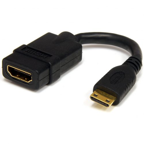 Startech .com 5in Mini HDMI to HDMI Adapter, 4K High Speed HDMI Adapter, 4K 30Hz Ultra HD High Speed HDMI Adapter, UHD Mini HDMI Adapter 4KM… HDACFM5IN