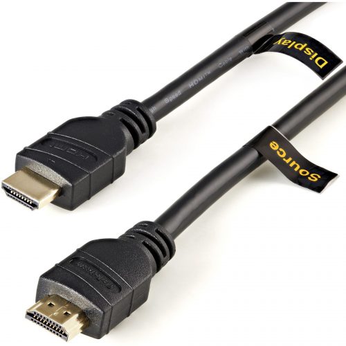 Startech .com 50ft (15m) Active HDMI Cable, 4K 30Hz UHD High Speed HDMI 1.4 Cable with Ethernet, CL2 Rated HDMI Cord for In-Wall Install49.2f… HDMM15MA