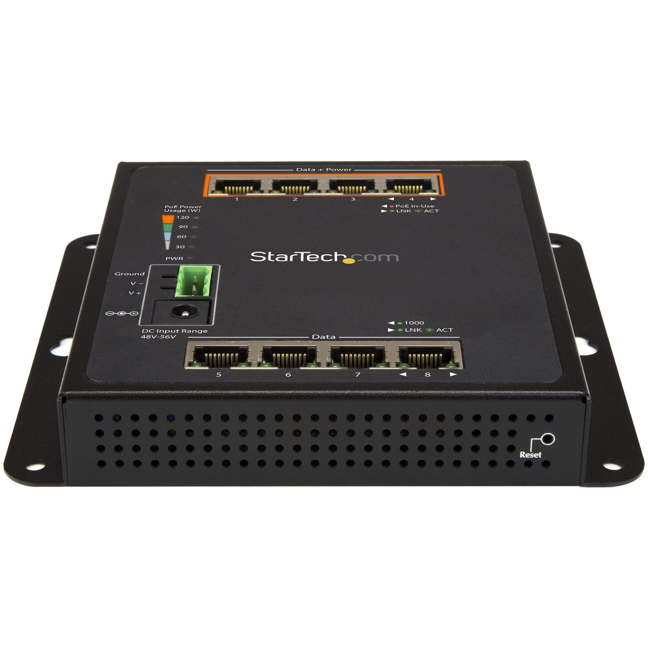 Startech .com Industrial 8 Port Gigabit PoE Switch4 x PoE+ 30WPower Over Ethernet GbE Layer/L2 Managed Network Switch -40C to +75CInd… IES81GPOEW