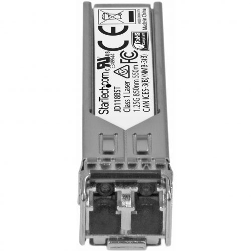 Startech .com HPE JD118B Compatible SFP Module1000BASE-SX1GE Gigabit Ethernet SFP 1GbE Multi Mode (MMF) Fiber Optic Transceiver 550mHPE… JD118BST