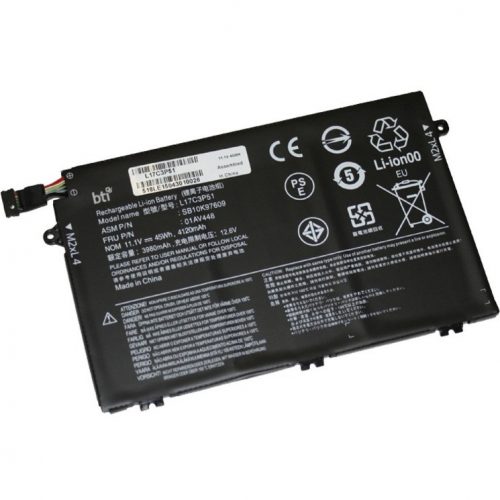 Battery Technology BTI L17C3P51 Compatible Notebooks: E14, E15, E480, E485, E495, E580, E585, E490, E590, E595 Compatible OEM Part Numbers: L17C3P51… L17C3P51-BTI