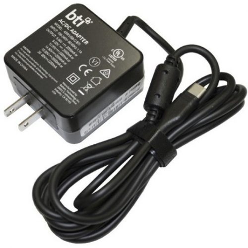 Battery Technology BTI AC Adapter45 W120 V AC, 230 V AC Input5 V DC/3 A, 9 V DC, 12 V DC, 14.5 V DC, 15 V DC, 20 V DC OutputBlack L43407-001-BTI