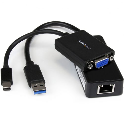 Startech .com Lenovo ThinkPad X1 Carbon VGA and Gigabit Ethernet Adapter KitMDP to VGAUSB 3.0 to GbEConnect your Ultrabook to a VGA… LENX1MDPUGBK