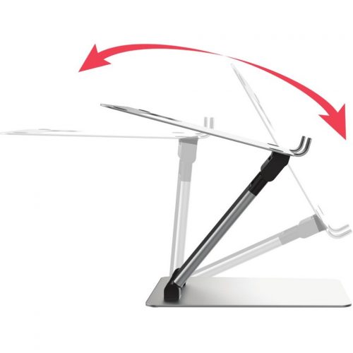 Cta Digital Accessories Desk Mount for NotebookBrushed Aluminum, BlackAdjustable Height13.8″ Screen Support22 lb Load Capacity LT-HADM