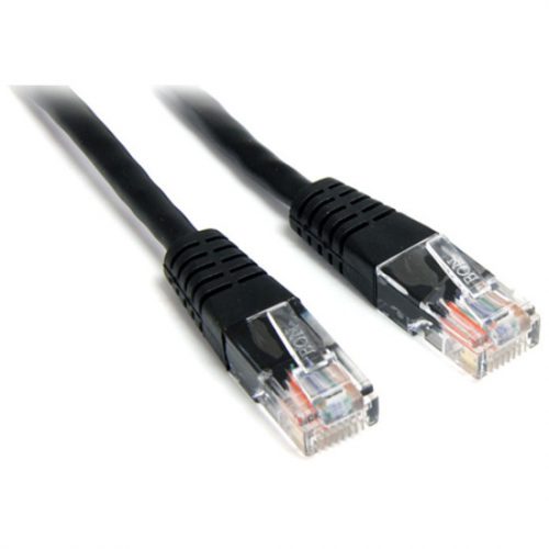 Startech .com 1 ft Black Molded Cat5e UTP Patch CableCategory 5e1 ft1 x RJ-45 Male1 x RJ-45 MaleBlack M45PATCH1BK