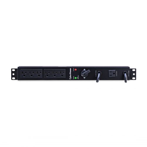 Cyber Power MBP15A6 120 VAC 15A Maintenance Bypass PDU6 Outlets, 6 ft, 2 x NEMA 5-15P, Horizontal, 1U,  Warranty MBP15A6