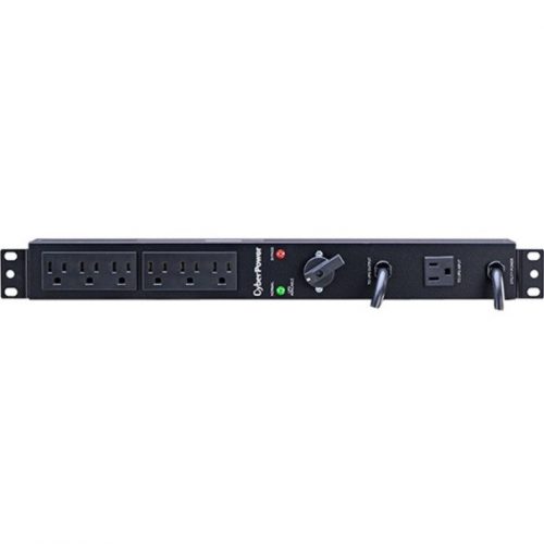 Cyber Power MBP15A6 120 VAC 15A Maintenance Bypass PDU6 Outlets, 6 ft, 2 x NEMA 5-15P, Horizontal, 1U,  Warranty MBP15A6
