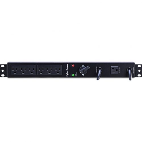 Cyber Power MBP15A6 120 VAC 15A Maintenance Bypass PDU6 Outlets, 6 ft, 2 x NEMA 5-15P, Horizontal, 1U,  Warranty MBP15A6